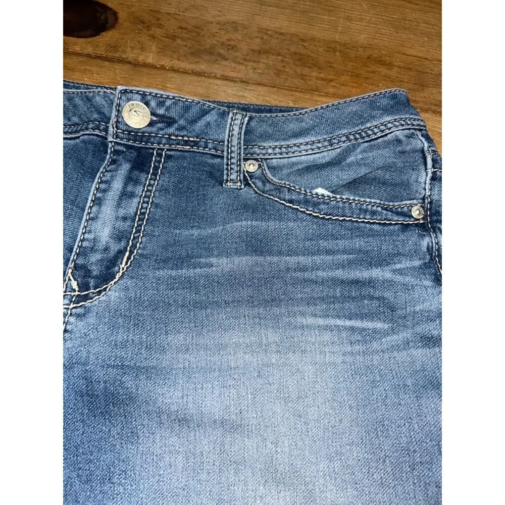 Seven7 Denim Shorts Women Size 12 Mid Rise Stretch Jean Shorts Casual